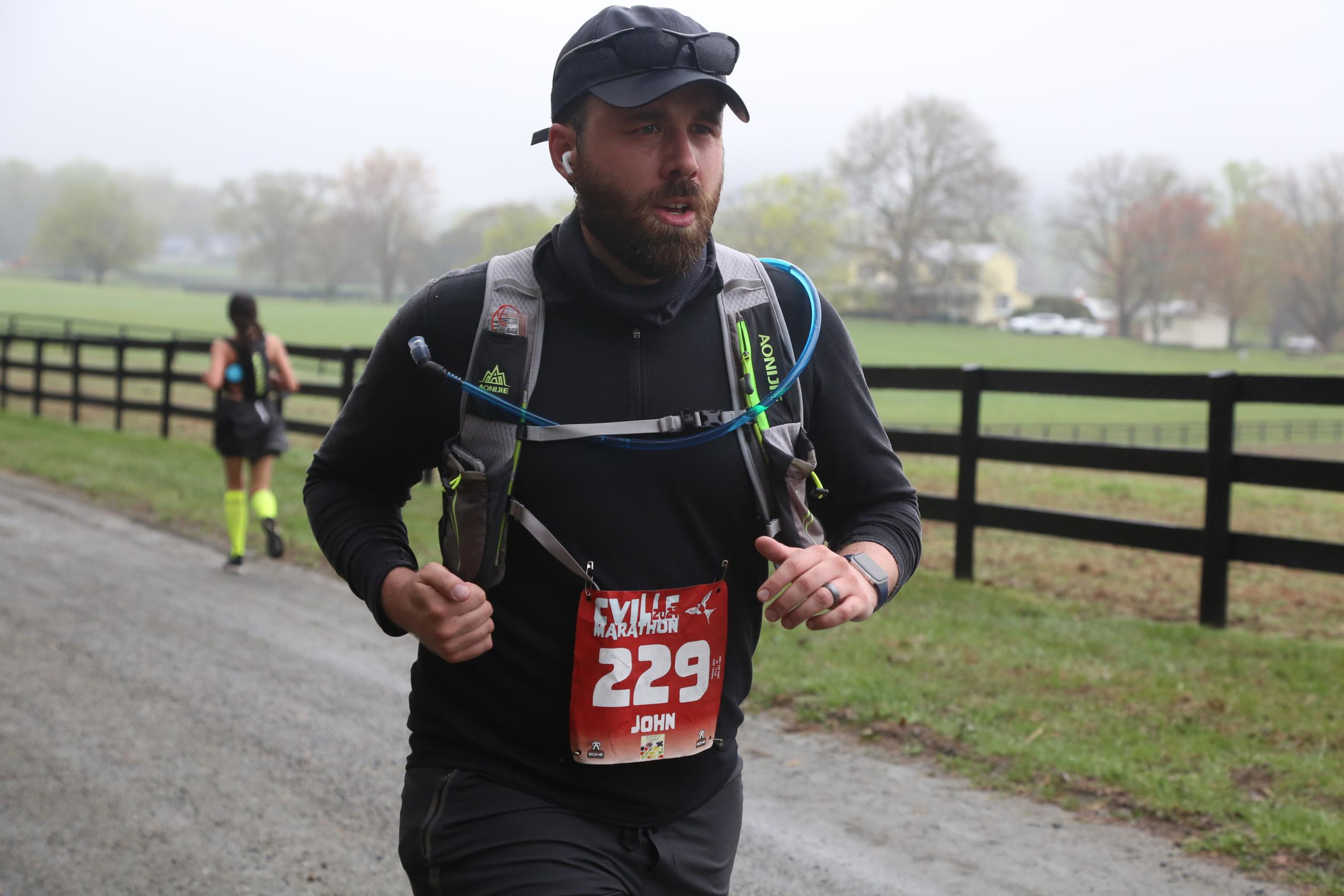 John B. Holbein running a marathon.